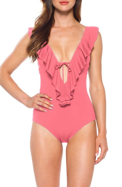 Becca Socialite Ruffle One Piece Swimsuit Nordstrom Swimsuits One