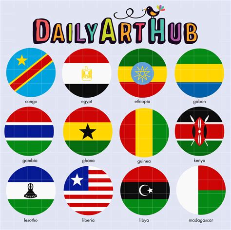 African Flags 2 Clip Art Set Daily Art Hub Free Clip Art Everyday