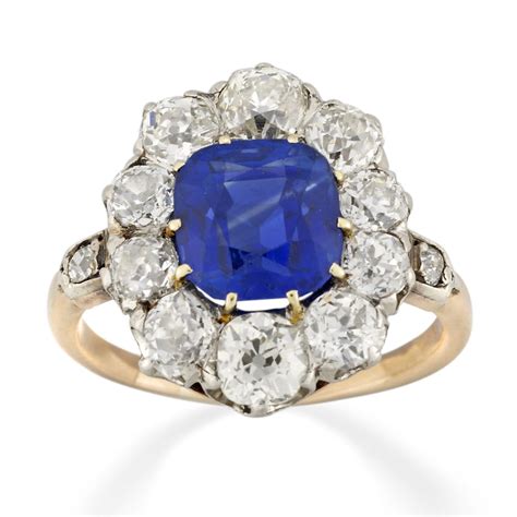 A Victorian Sapphire And Diamond Cluster Ring Bentley And Skinner The