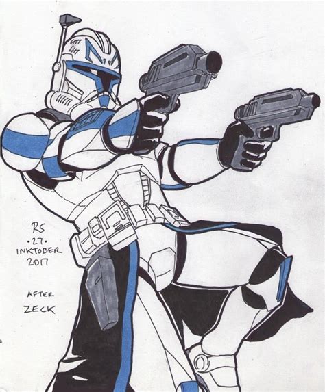 Captain Rex Drawing Star Wars Drawings Star Wars Artwork Star Wars