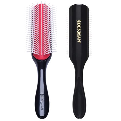 Buy Denmancurly Hair Brush D4 Black And Red 9 Row Styling Brush For