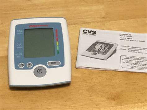 Cvs Health Upper Arm Digital Blood Pressure Monitor Series 100 White
