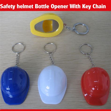 Safety Helmet Bottle Opener With Keychain Design Opener Keychain