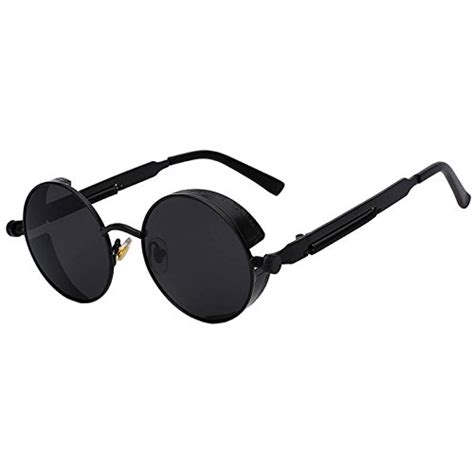 buy steampunk retro gothic vintage hippie colored metal round circle frame sunglasses colored