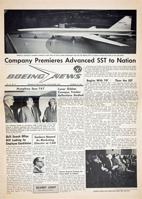Boeing News Brochure Mar 6 1969 From La Jetée Press The Airchive 20