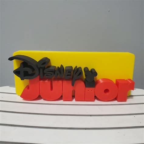 Archivo Stl Logotipo De Disney Junior・modelo Imprimible En 3d Para