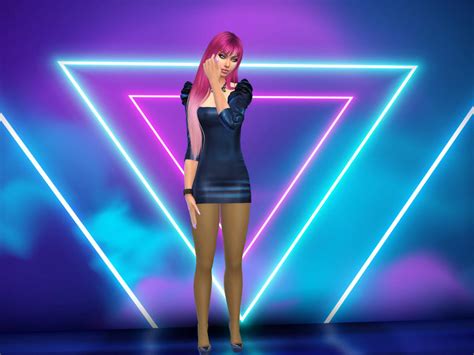 The Sims Resource Pink Blue Neon Inverted Triangle Cas Screen Background