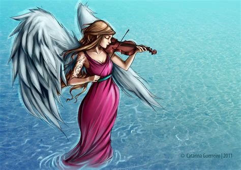 Angel Playing Violin By Catarina Guerreiro On Deviantart