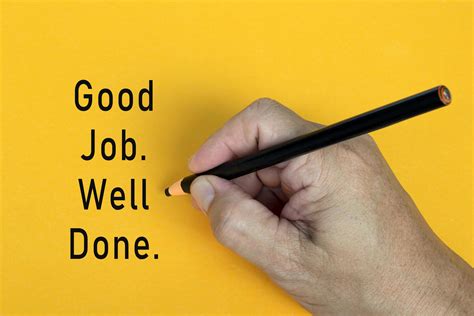 Good Job Well Done Text Written On A Yellow Background Business