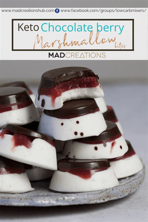 | amazing low carb dessert recipe. Mad Creations Chocolate Berry Marshmallow Bites are such a ...