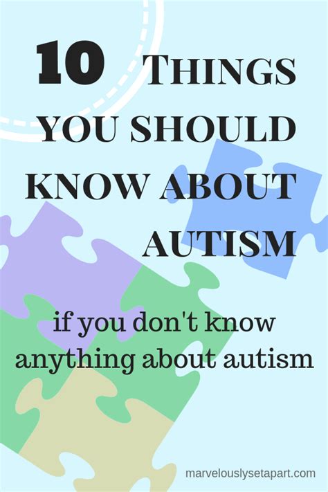 10 Things You Should Know About Autism Artofit