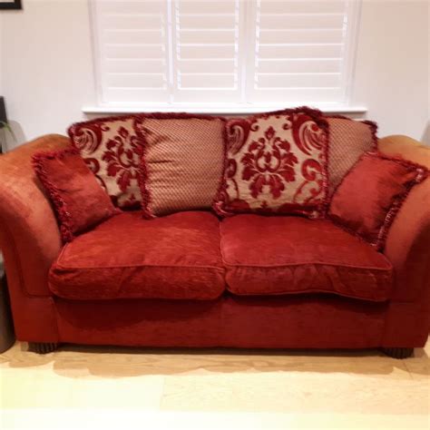Dfs Red Two Seater Sofa Village
