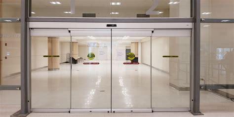 Commercial Glass Entry Sliding Automatic Doors Besam Sl500 Cgl