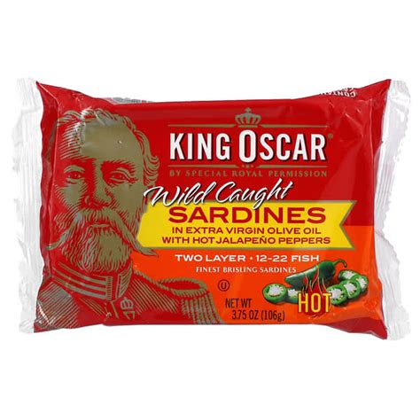 King Oscar Wild Caught Sardine In Extra Virgin Olive Oil With Hot
