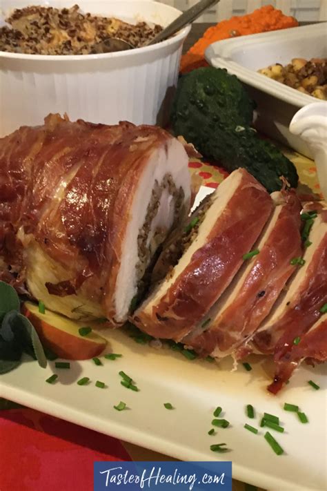 Turkey Breast Roulade With Sausage Apple Sage Stuffing Taste Of