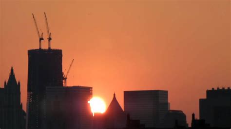 Sunset Behind 1 World Trade Center Youtube