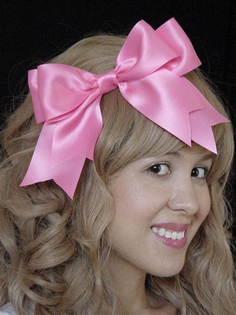 Hot Pink Bow Hair Clip Big Bow Oversize Statement Bows Hairbow Hairbows Bow Bows Hairclip