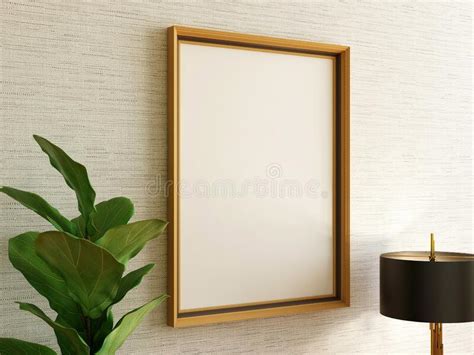 Interior Living Room Photo Frame Realistic Mockup 3d Rendering 3d