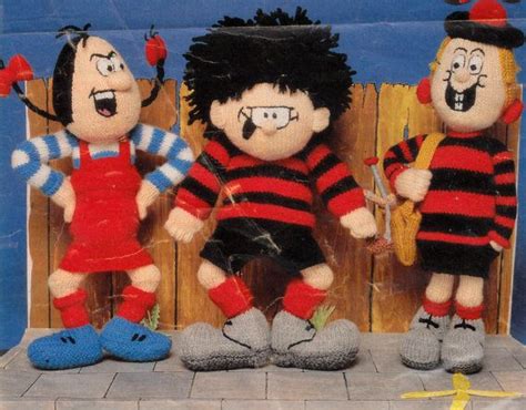 Vintage Knitting Pattern For Dennis The Menace And Friends Toys