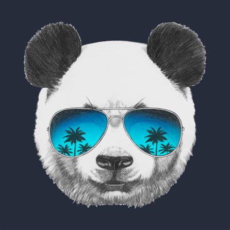 Panda With Sunglasses Panda T Shirt Teepublic