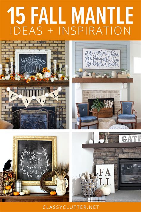 15 Amazing and Gorgeous Fall Mantle Ideas - Classy Clutter | Fall mantle decor, Fall mantle ...