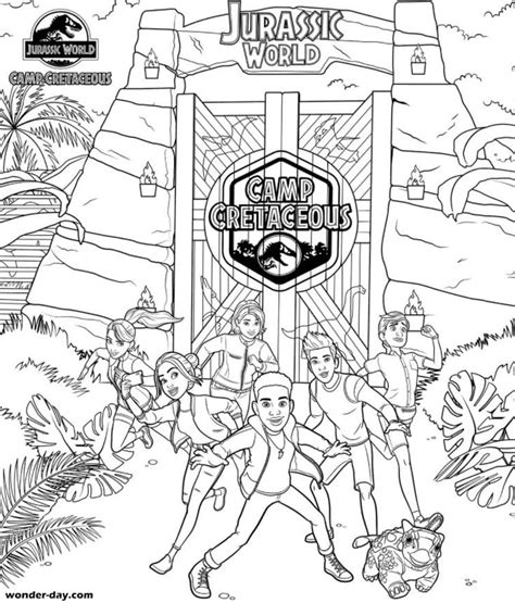 Jurassic World Camp Cretaceous Coloring Pages Netflix Jurassic