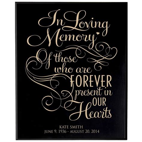 Custom Engraved Memorial Wooden Wall Plaque Forever In Memories 12x15