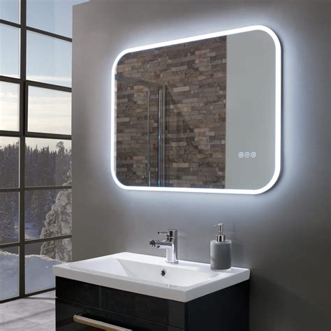 Radiance Ultra Slim Landscape Led Illuminated Mirror 800 X 600mm Led Mirror Bathroom Bathroom