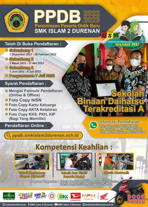 Pamflet Ppdb 2022 Smk Islam 2 Durenan Official Site
