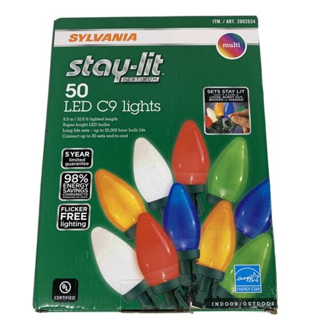 Sylvania Stay Lit Platinum Led C String Lights For Indoor Or Outdoor For Sale Online Ebay