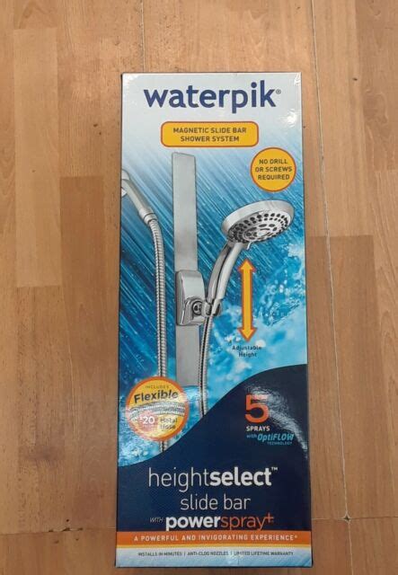Waterpik Magnetic Slide Strip Adjustable Shower Head Chrome Vss 563mvb