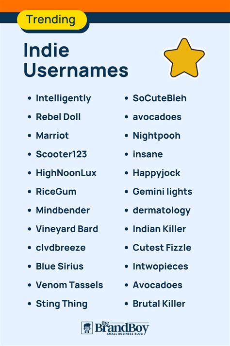Indie Usernames 600 Catchy And Cool Names The Owl Report