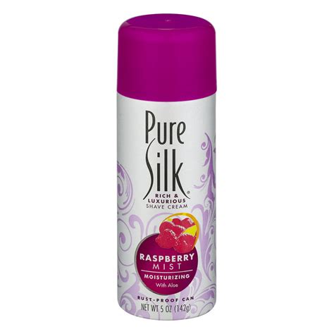 pure silk raspberry mist shave cream for women 5 oz