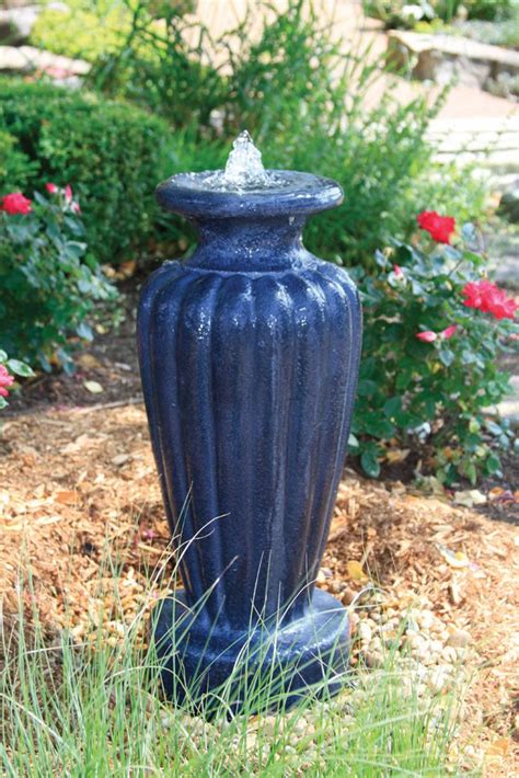 Classic Greek Urn Fountain Wpump Largegray Slate 78045 Water