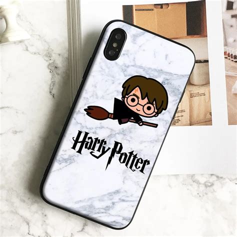 Buy Harry Potter Marble Coque Black Soft Silicone