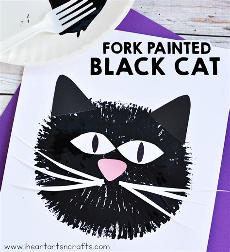 Fork Painted Black Cat Craft For Kids I Heart Arts N Crafts Cat