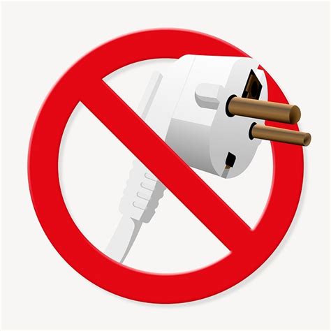 No Plug Prohibition Sign Illustration Free Photo Rawpixel