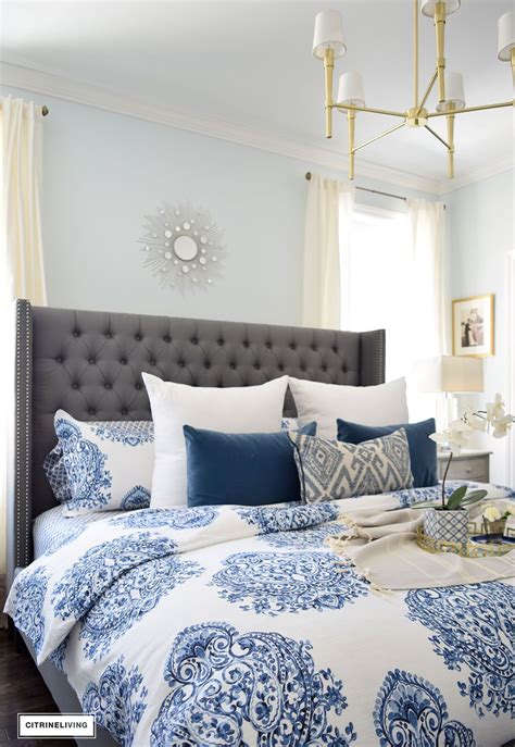 Spring In Full Swing Home Tour 2017 Blue Bedroom Decor Elegant