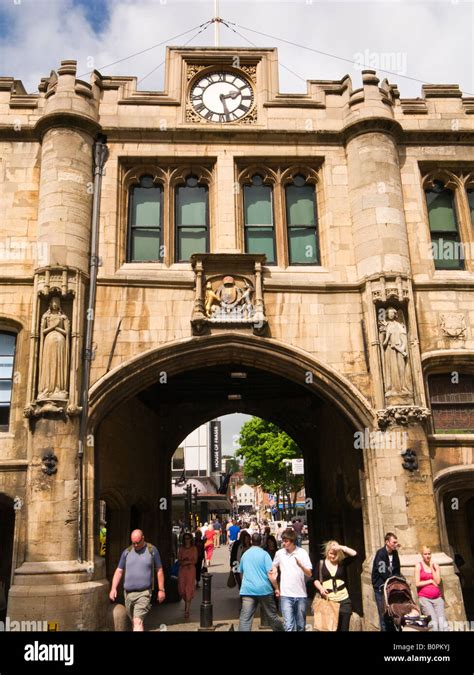 Guildhall Lincoln Lincolnshire England Uk City People Hi Res Stock