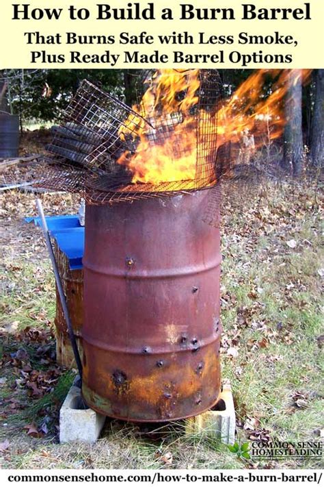 How to build a round fire pit. How to Make a Burn Barrel - Burn Safe with Less Smoke ...