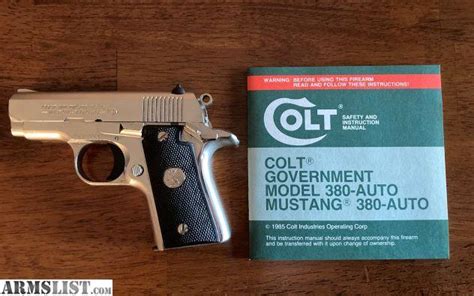 Armslist For Sale Colt Mk Iv Series 80 Mustang 380 Auto