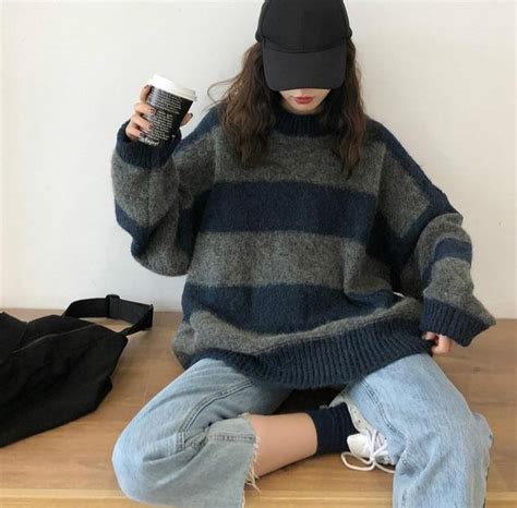 Baggy Pullover Pullover Outfit Baggy Sweaters Knitted Pullover