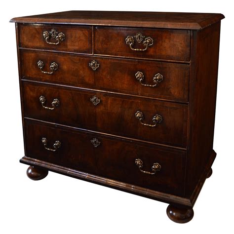 Antique William And Mary Figured Walnut Chest Of Drawers Richard Gardner Antiques