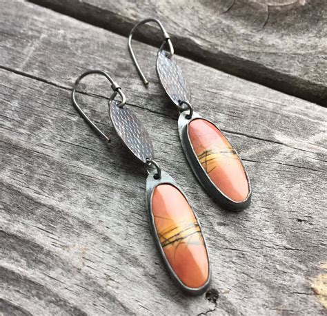 Reserved Sterling Silver Jasper Earrings Handmade Wild Prairie Etsy