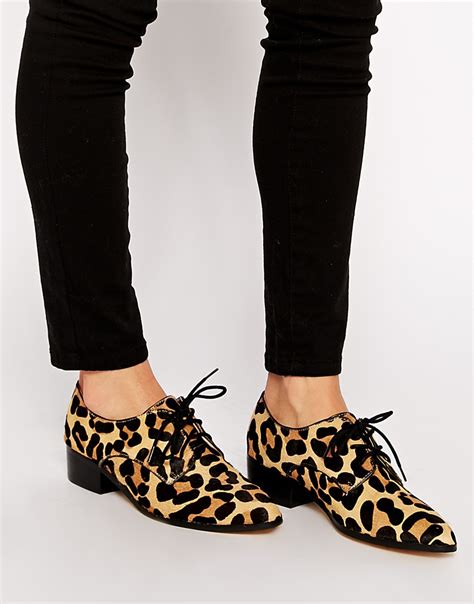 Lyst Dune Loris Leopard Pointed Flat Shoes