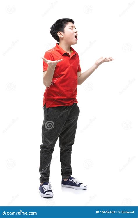 Angry Boy Isolated On White Background Stock Image Image Of Male