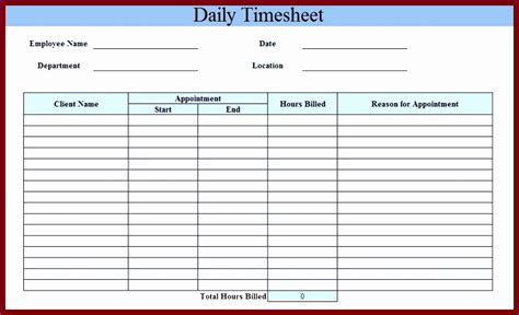 8 Employee Timesheet Template Excel Excel Templates
