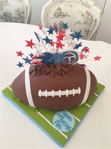 Nothing goes to waste — the trimmings become edible dirt, topped with coconut grass. American Football Bespoke Cakes for all Occasions