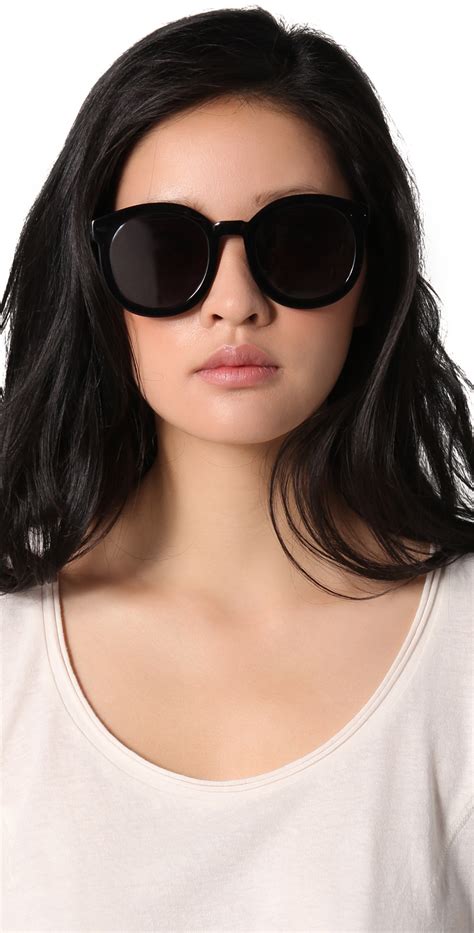 Karen Walker Super Duper Strength Black Sunglasses100 Authenticwomen