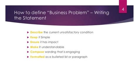 How To Define Business Problem Statement